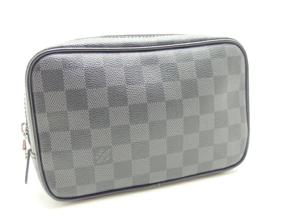 LOUIS VUITTON Shoulder Bag Trousse Toilette Damier Graphite Black